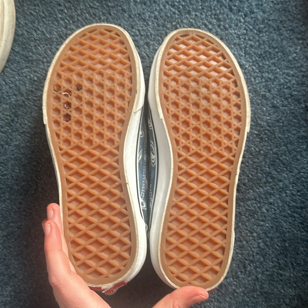 Kids Blue Galaxy Vans - Picture 3 of 4